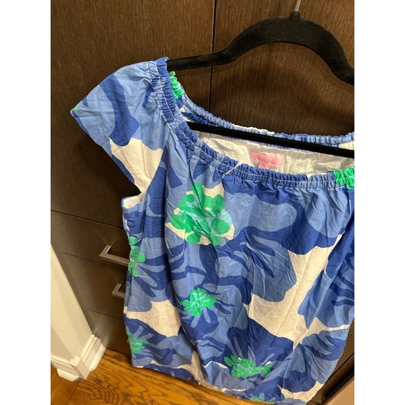 Lilly Pulitzer Classic Buttercup white, blue, and green sheath dress Xl - Picture 2 of 5